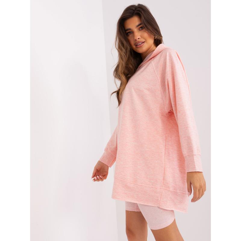 Dámská melanžová souprava MERA světle růžová