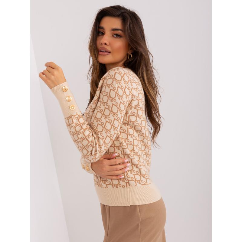 Dámsky sveter JOSE béžovo-hnedý
