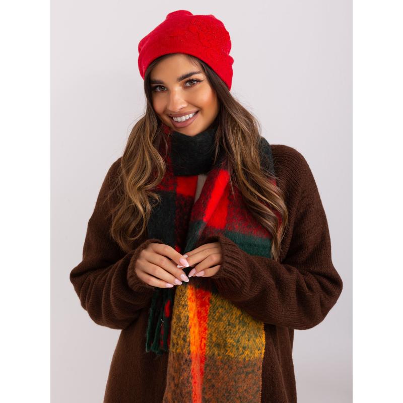 Dámská čepice s aplikacemi BIHA červená 