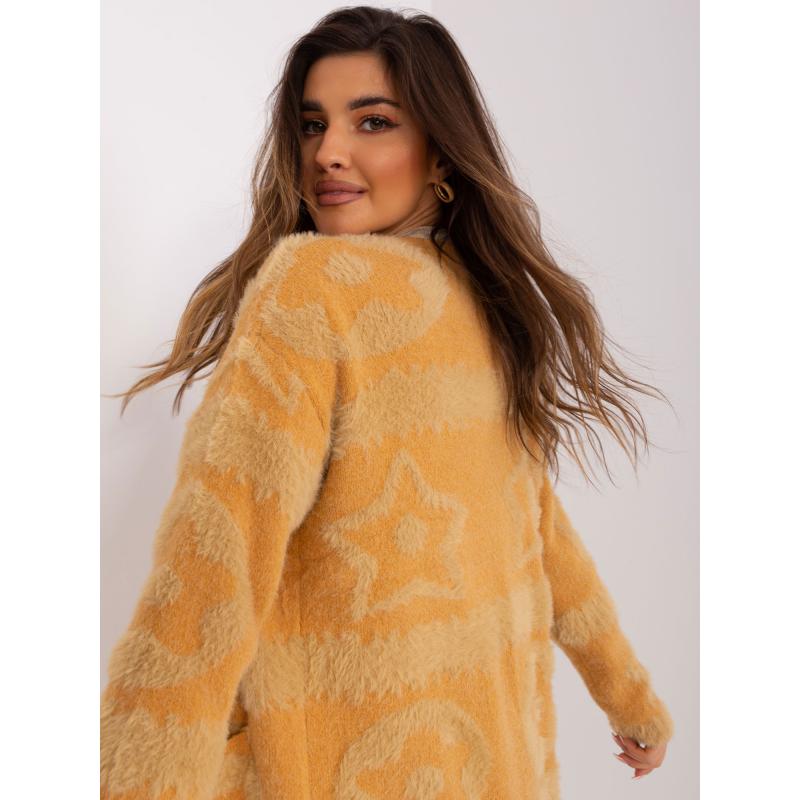 Dámský svetr vzorovaný HOT hnědé  