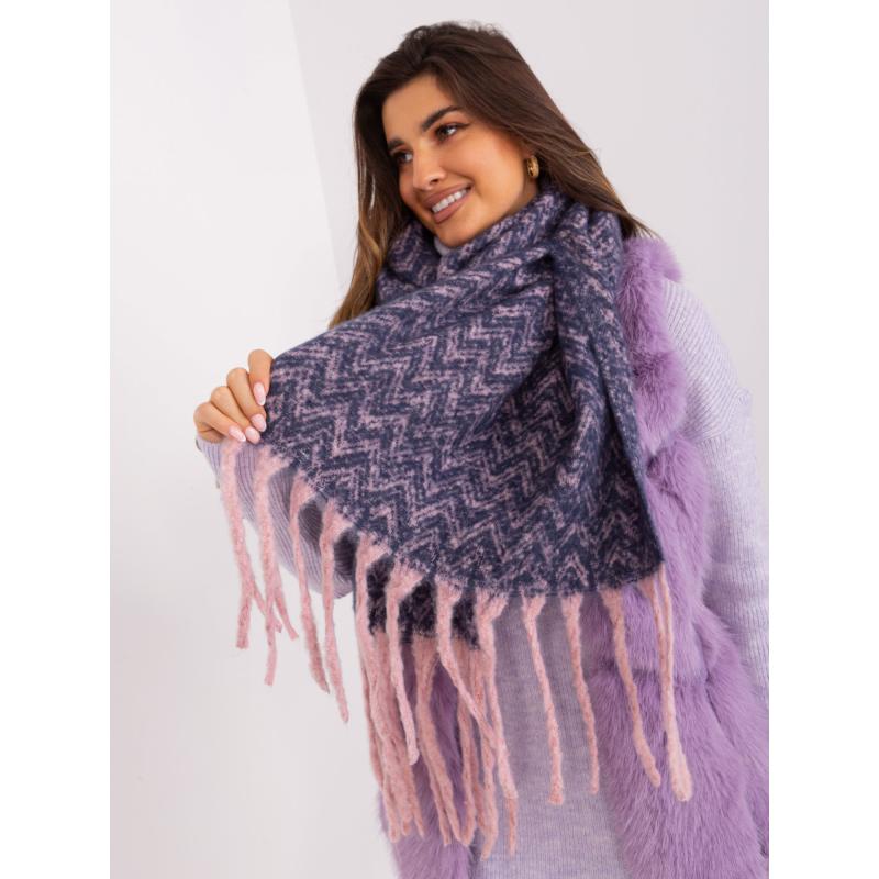 Dámská šála s třásněmi SHAI námořnicky růžová 