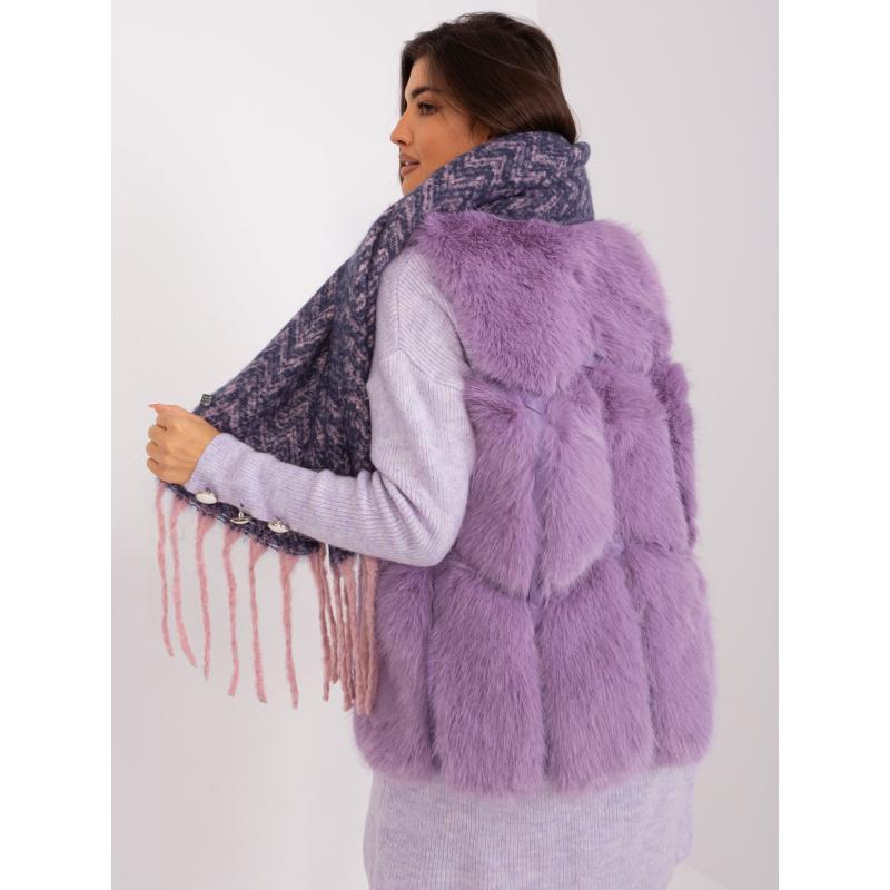 Dámská šála s třásněmi SHAI námořnicky růžová 