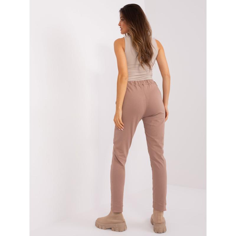 Dámské tepláky s vázáním NIMA tmavě béžové 