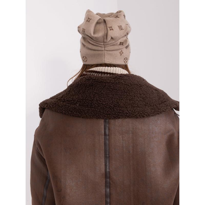 Női sapka JEZA sötétbézs