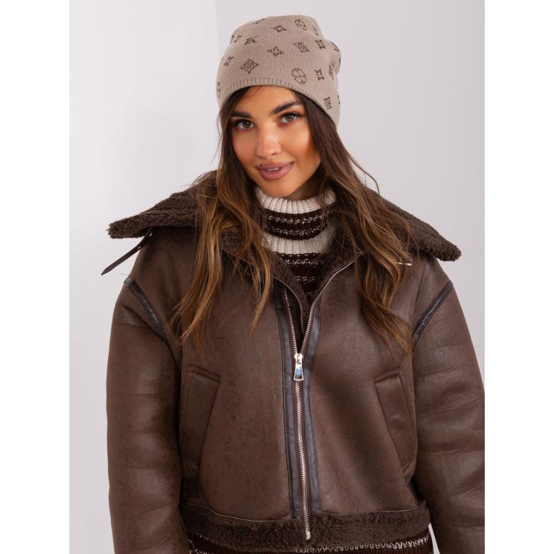 Női sapka JEZA sötétbézs