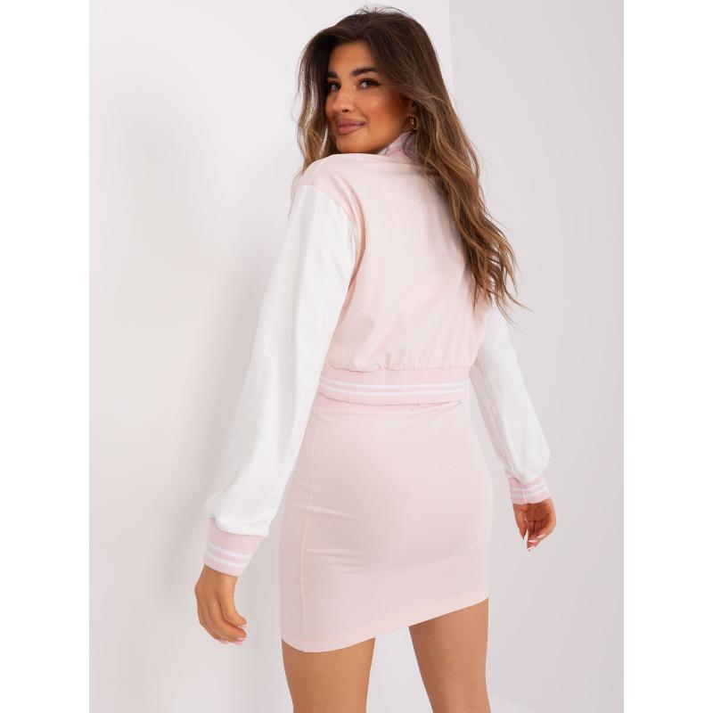 Női szett blúzzal és szoknyával LILI világos rózsaszín