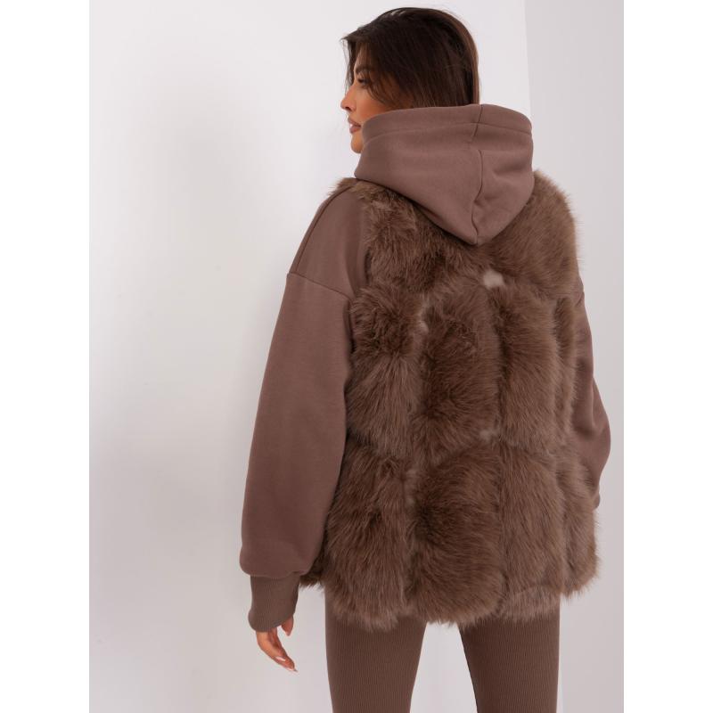 Dámská vesta s kapsami JINDRA hnědá 