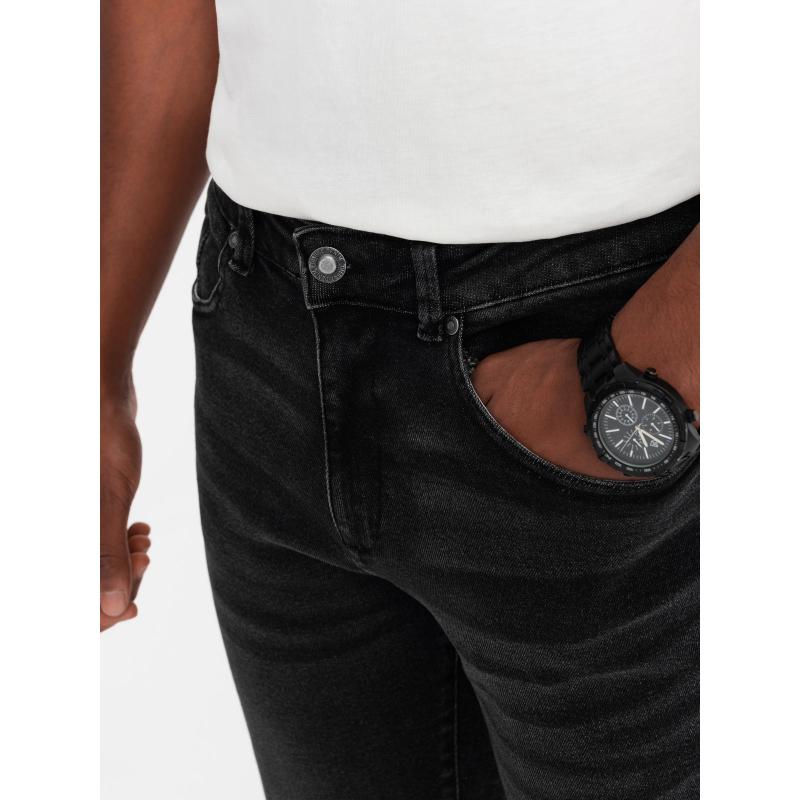 Pánske džínsové nohavice SLIM FIT čierne