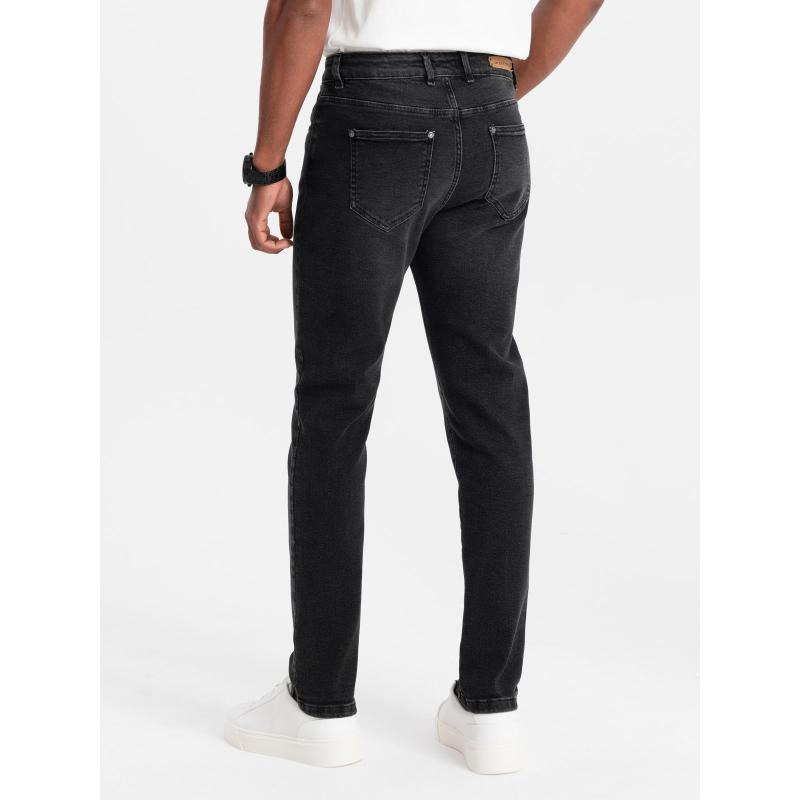 Pánske džínsové nohavice SLIM FIT čierne
