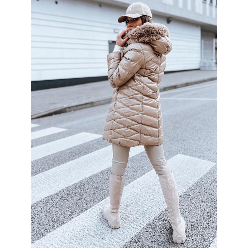 Dámská prošívaná bunda CRYSTAL béžová