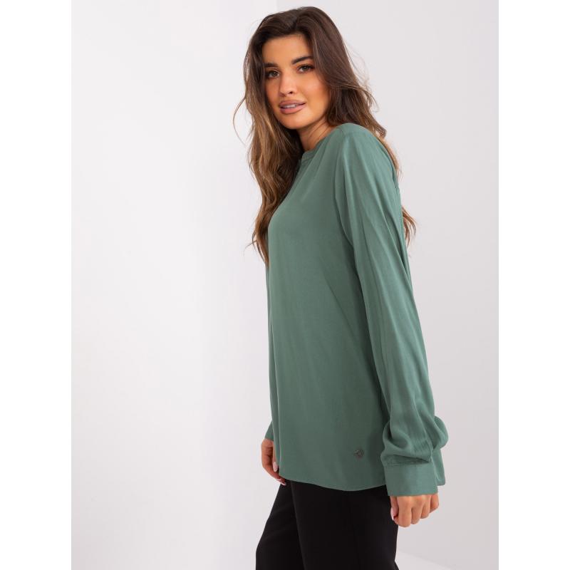 Női blúz SUBLEVEL khaki színű