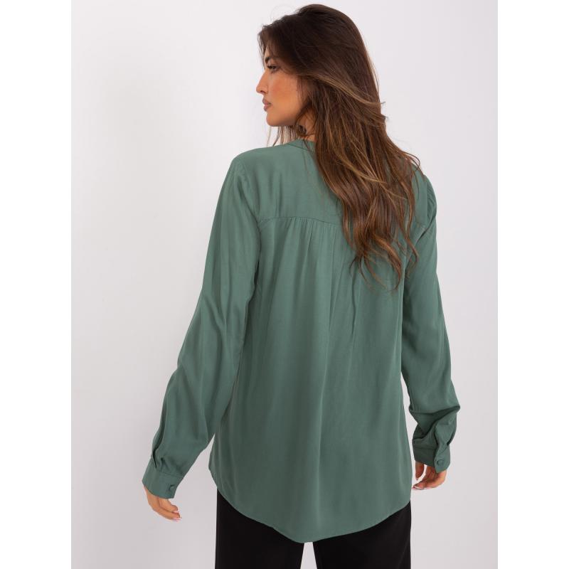 Női blúz SUBLEVEL khaki színű