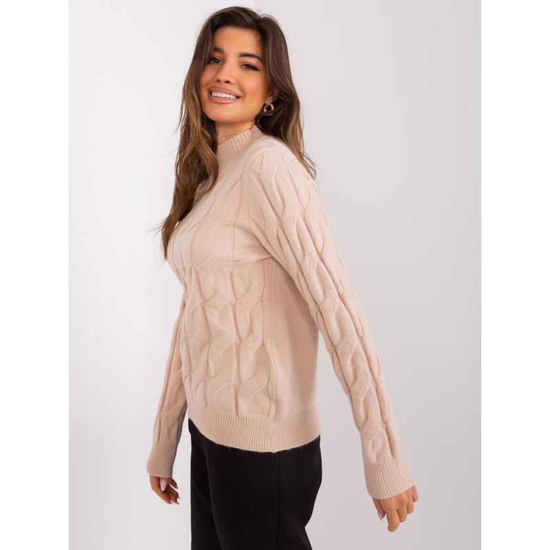 Dámský svetr kostkovaný MATTEA béžový 