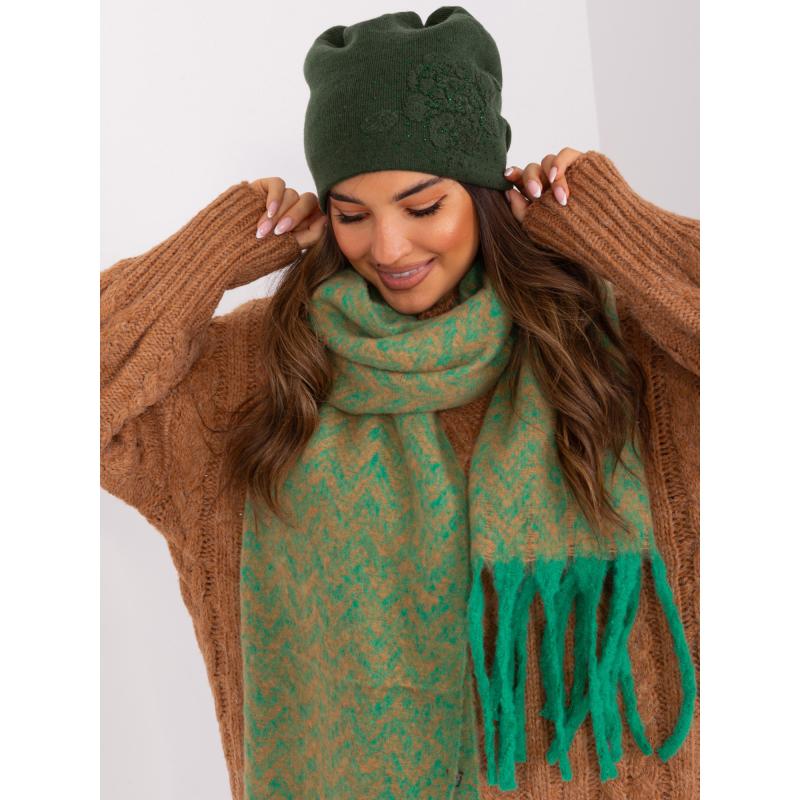 Dámska čiapka s kamienkami SIA khaki