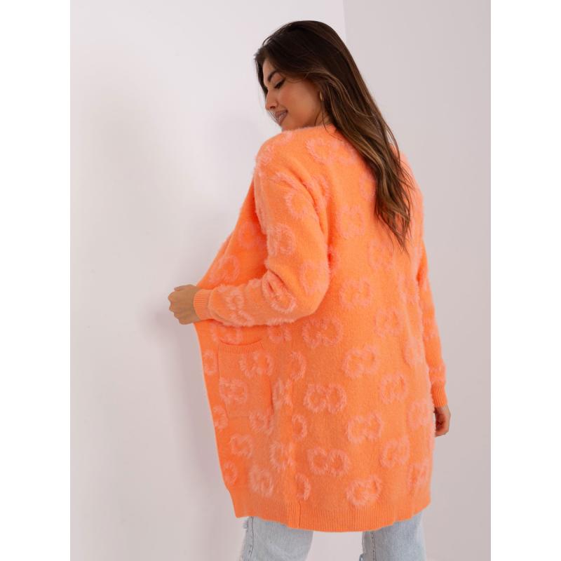 Női pulóver zsebekkel NICA narancssárga