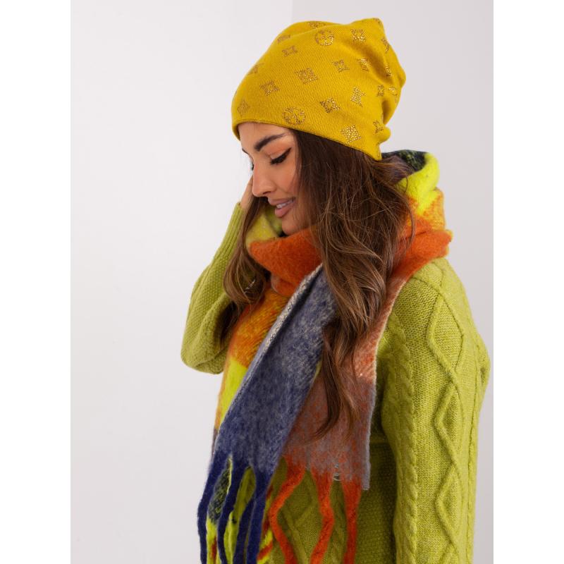 Dámska kašmírová čiapka CALUA olivová