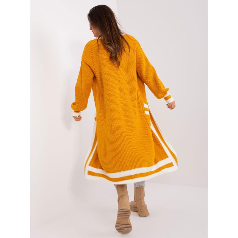 Dámský svetr nadměrné velikosti ANGELA hořčicový 