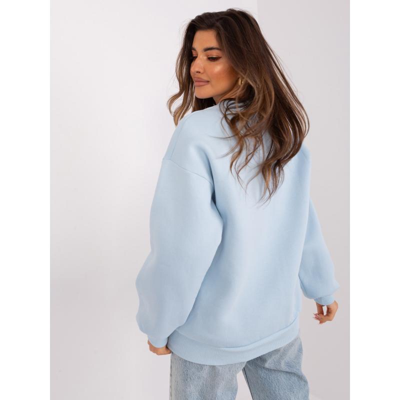 Dámská mikina s kapucí oversize LUIGI světle modrá  