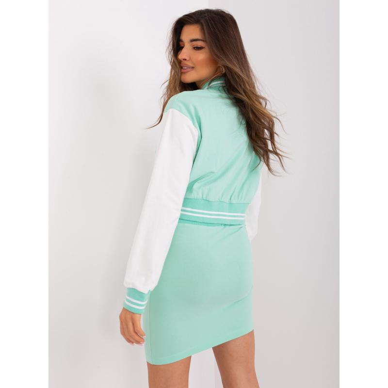 Dámský komplet s bundou bomber ENRICO mentolový 