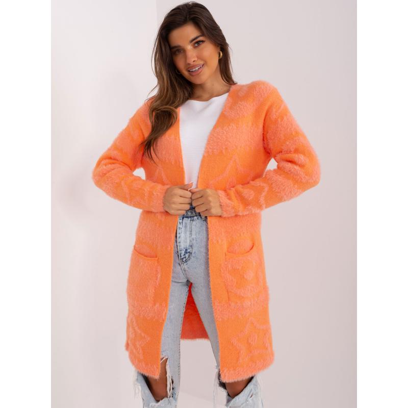 Női mintás pulóver BARBA narancssárga