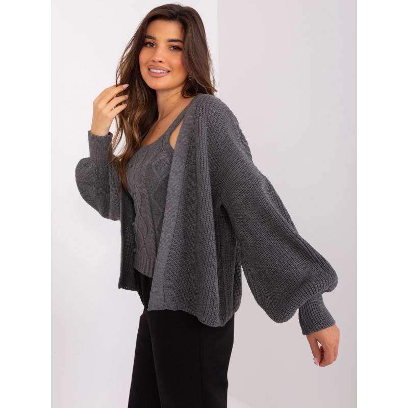 Női pulóver BELINDA sötétszürke
