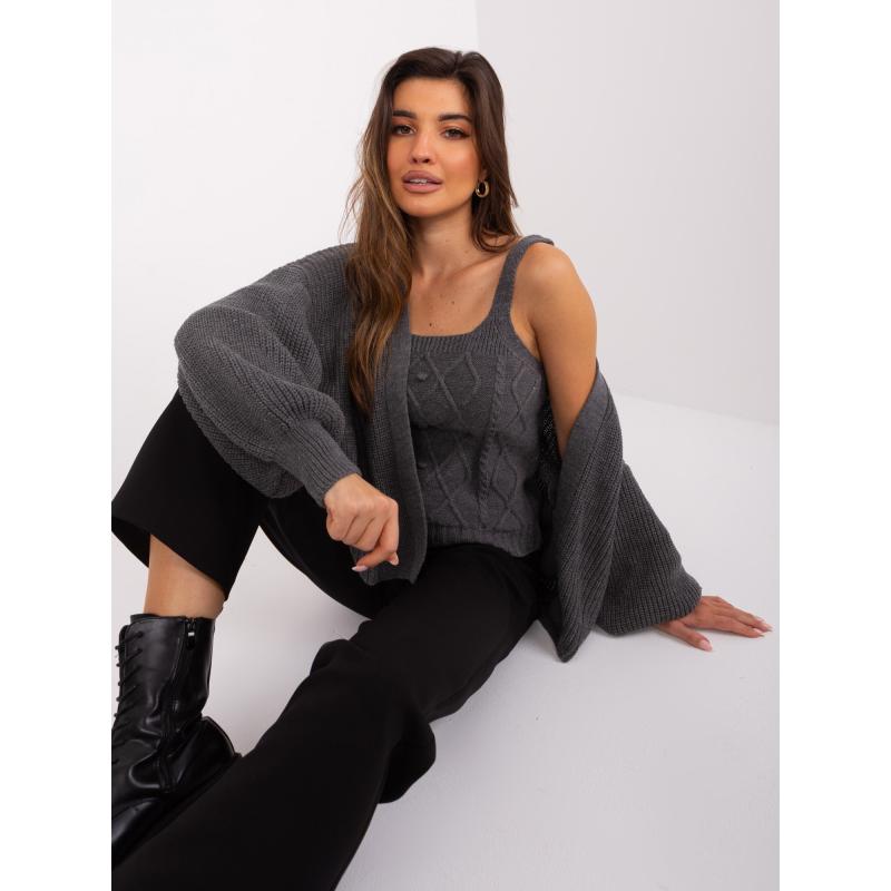 Női pulóver BELINDA sötétszürke