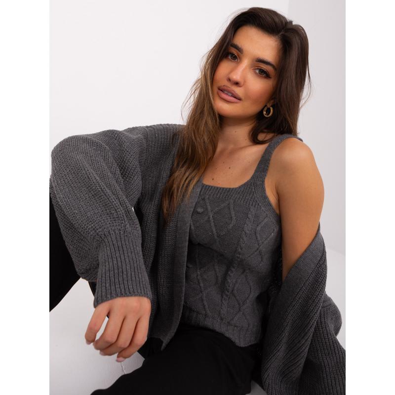 Női pulóver BELINDA sötétszürke