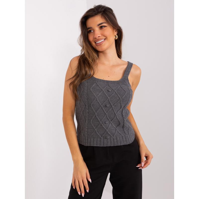 Női pulóver BELINDA sötétszürke