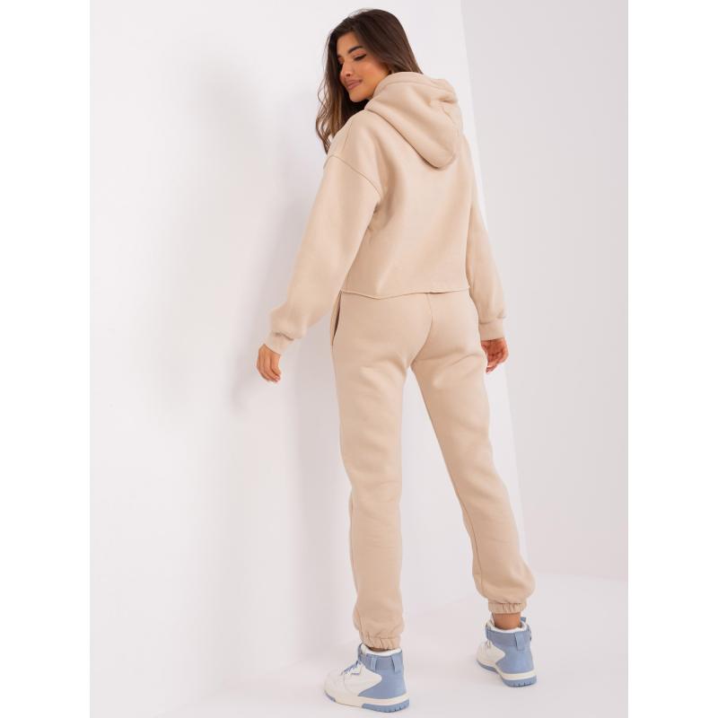 Női szett pulóverrel YARA bézs és kék