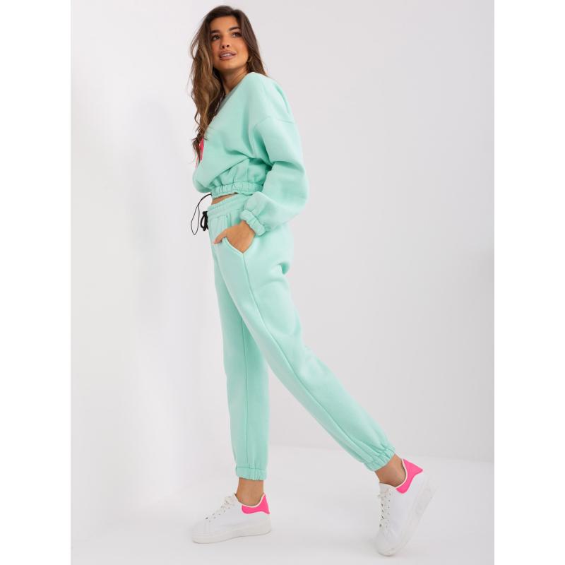 Dámská souprava WENDY mátově a fluo růžová