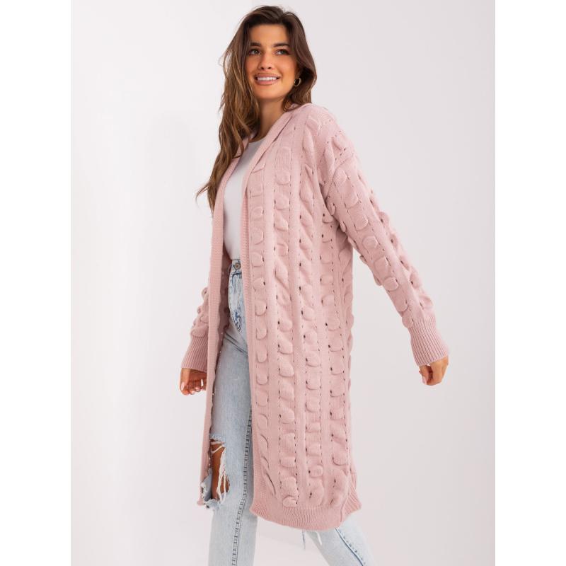 Női gyapjúkeverék pulóver SERENA világos rózsaszín