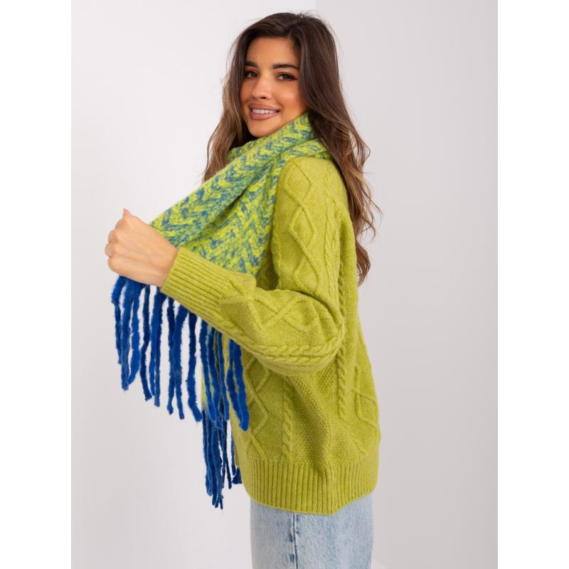 Dámská šála RUBI tmavě modrá a žlutá 