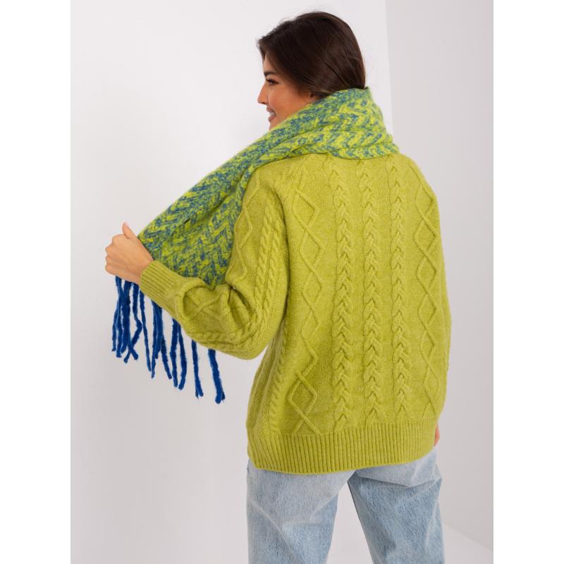 Dámská šála RUBI tmavě modrá a žlutá 