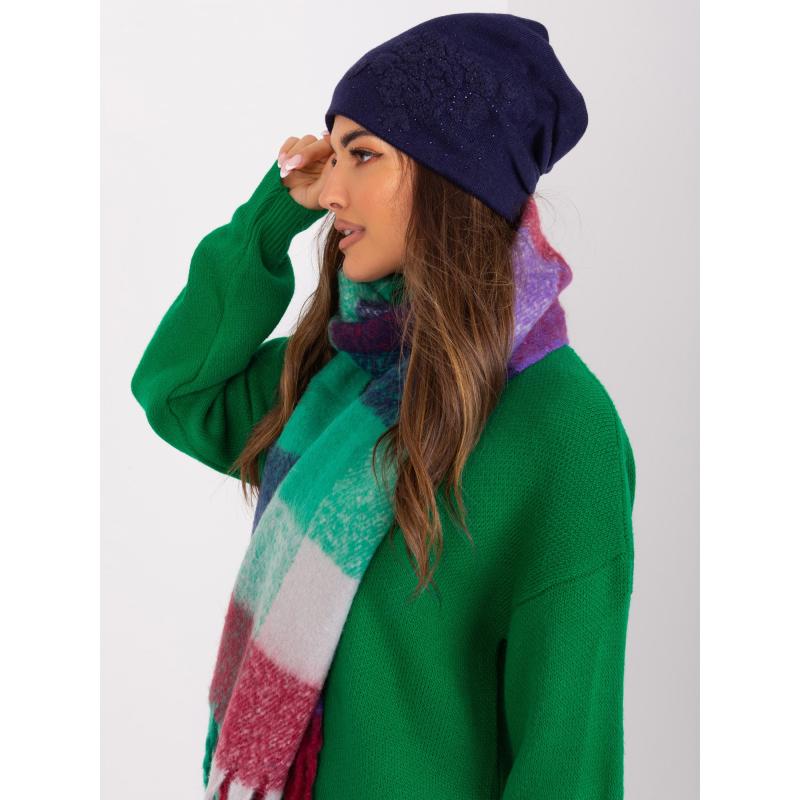 Dámská čepice s nášivkou NOEMIA námořnicky modrá