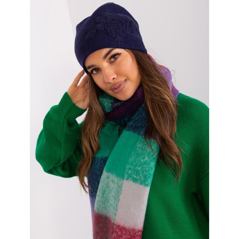 Dámská čepice s nášivkou NOEMIA námořnicky modrá