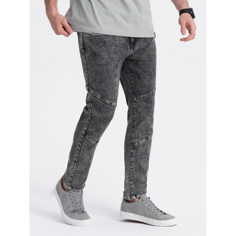 Pánské džínové kalhoty s prošitím V3 OM-PADP-0109 světle modré 