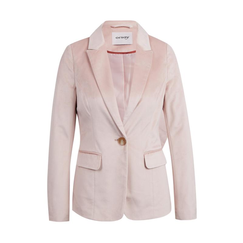 Világos rózsaszín női bársony kabát