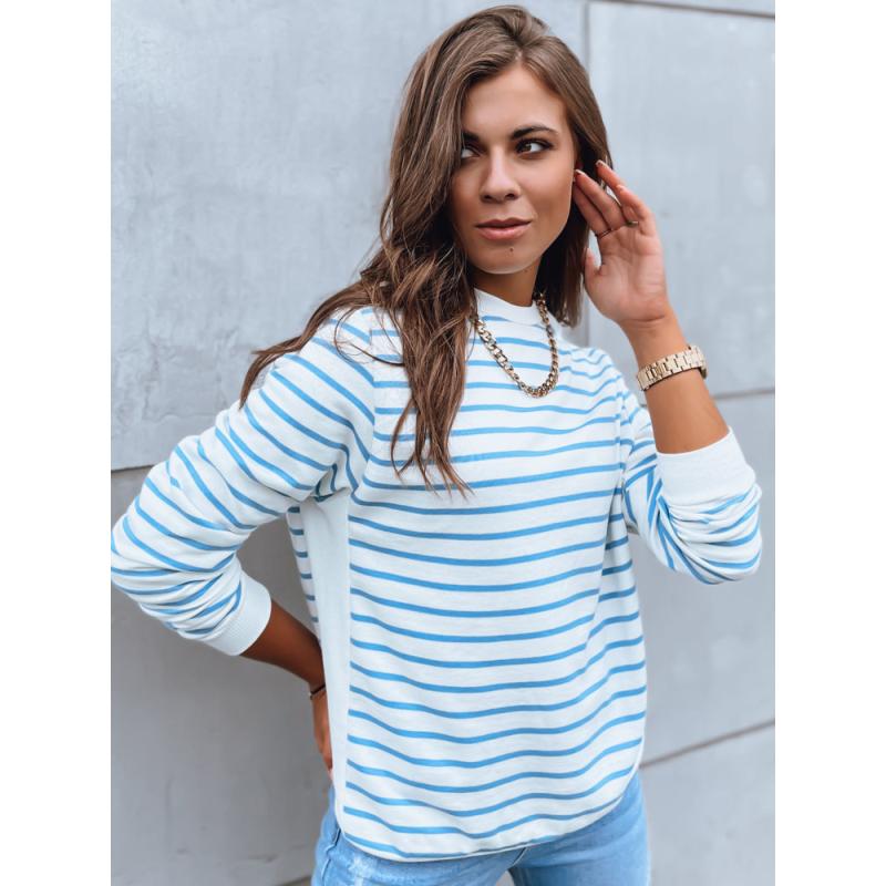NAGINI blúz kék és fehér csíkokkal