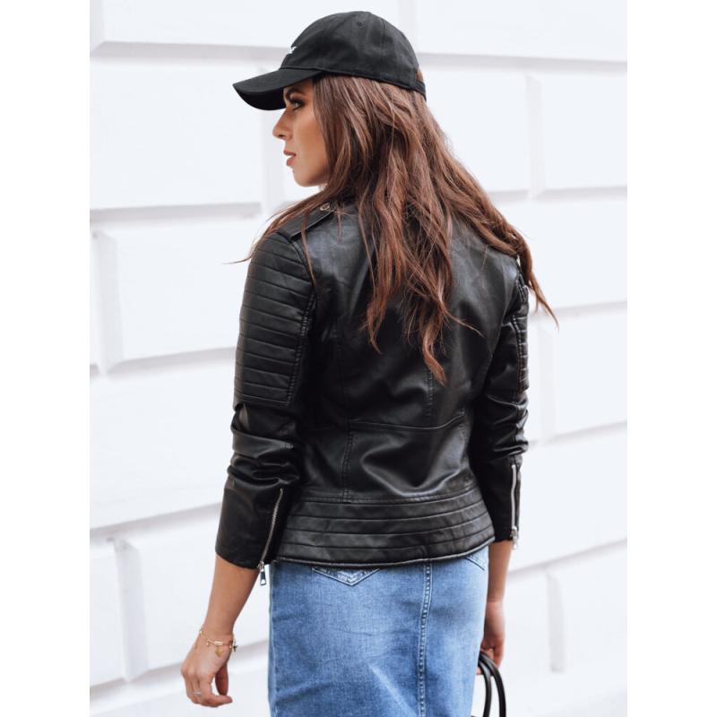 Dámská kožená bunda GLIMMERS černá