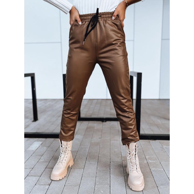 Dámské voskované kalhoty LAPIS tmavě hnědé