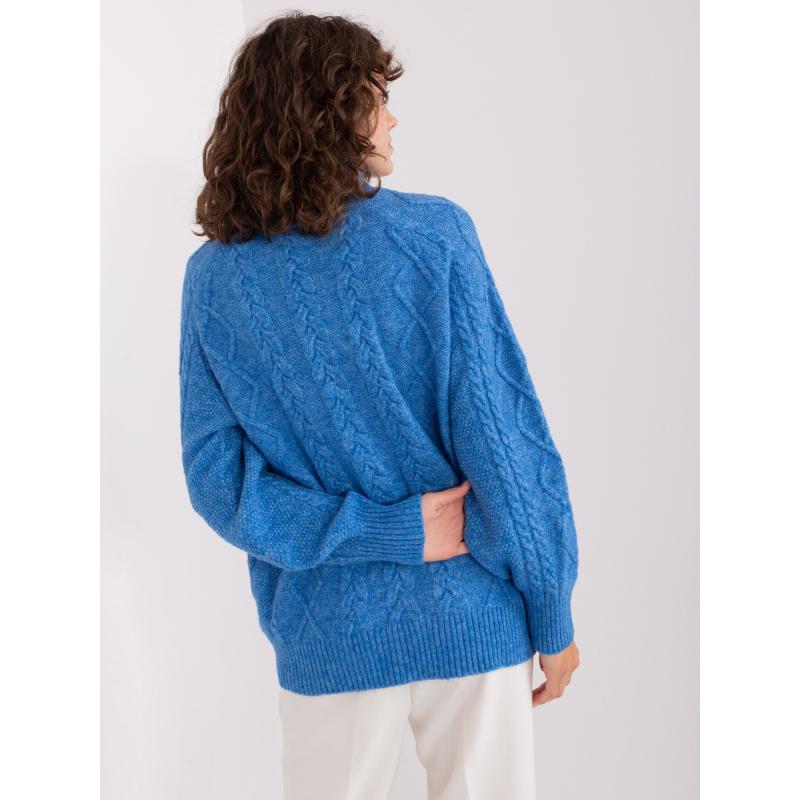 Női túlméretezett kardigán kendőkkel LYES kék