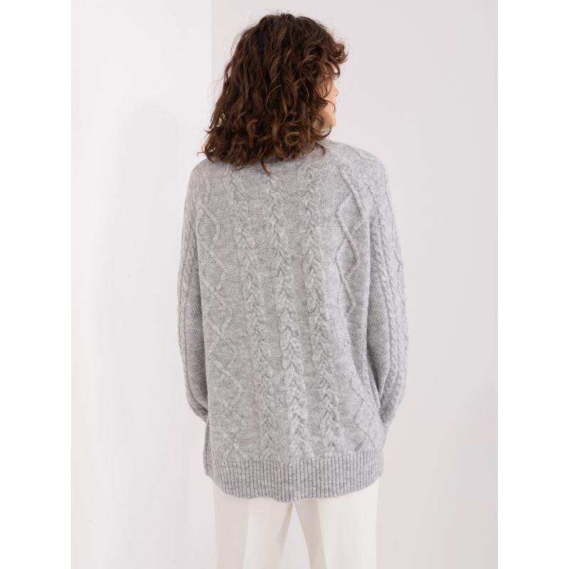 Női oversize kockás pulóver IMSA szürke