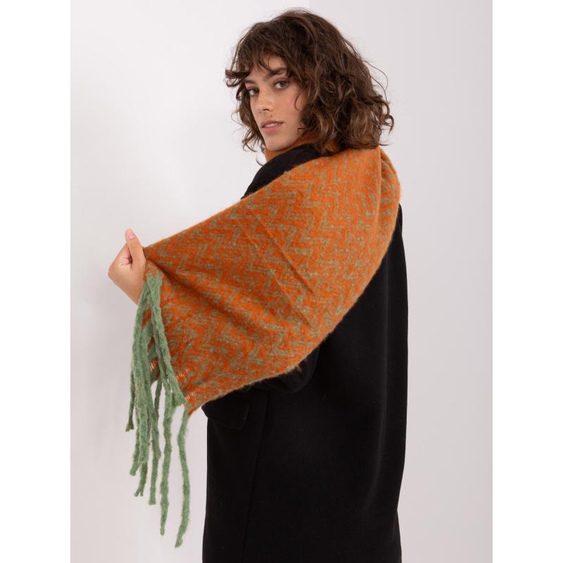 Dámska šatka s lemom BURN zeleno-oranžová