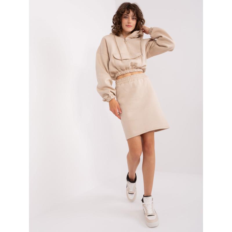 Dámská souprava basic s krátkou halenkou EMILIE béžová