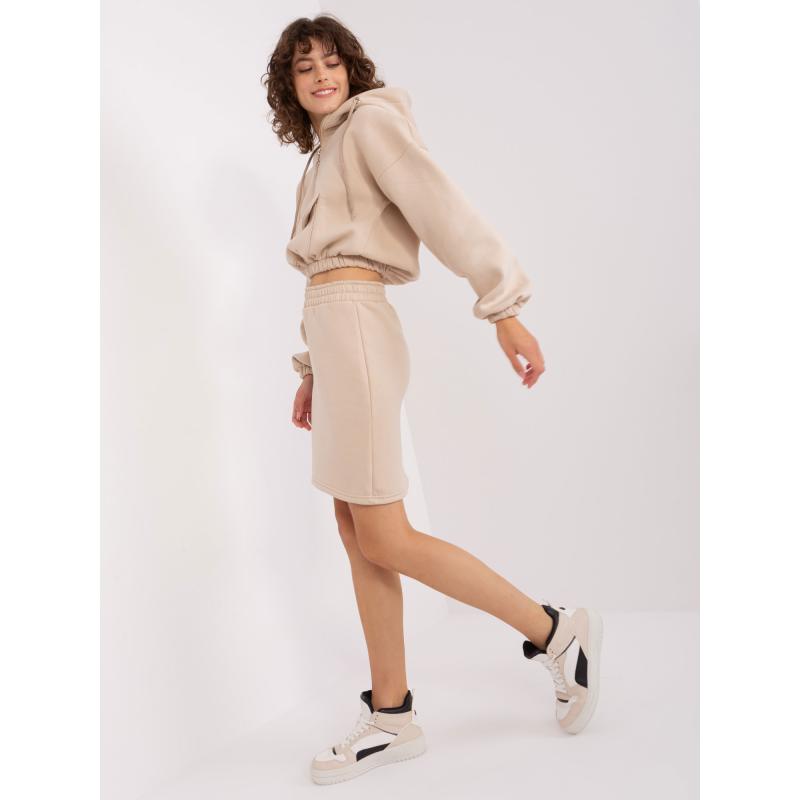 Dámská souprava basic s krátkou halenkou EMILIE béžová