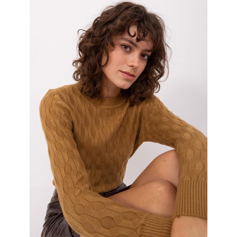 Női mintás pulóver TREG barna