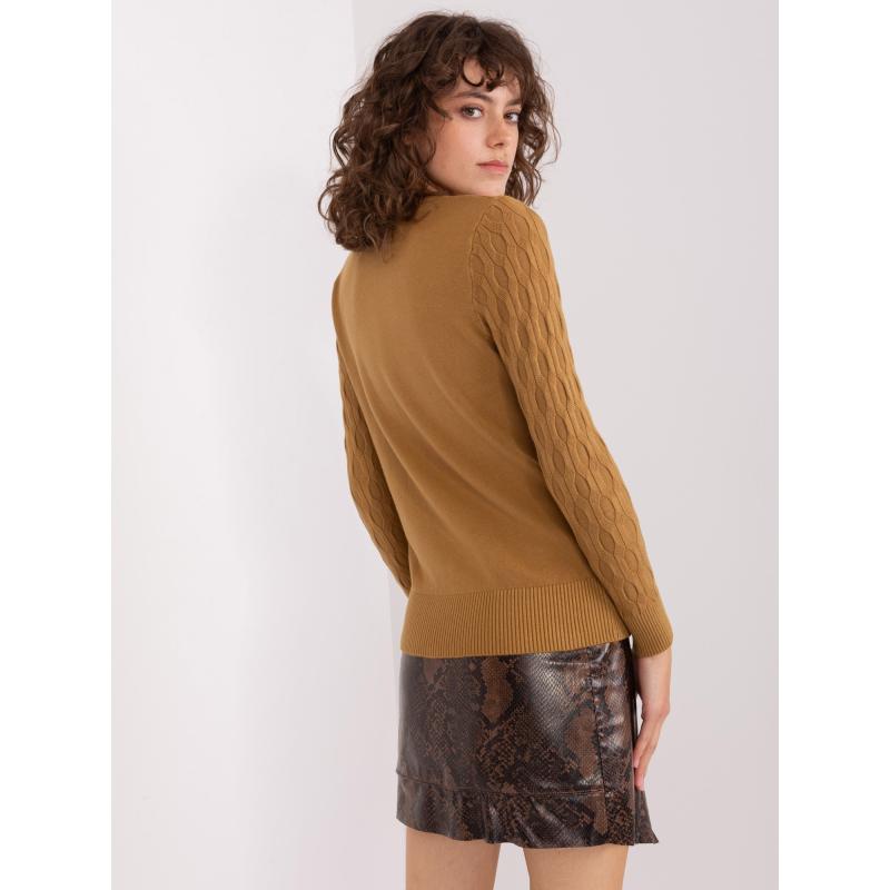 Női mintás pulóver TREG barna