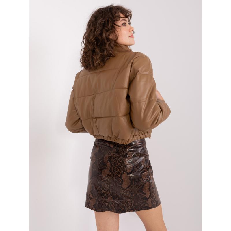 Dámská bunda z ekokůže AETA hnědá
