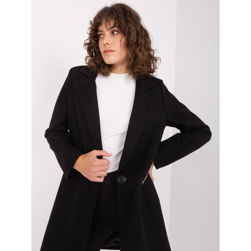 Dámský kabát s podšívkou OCH BELLA černý