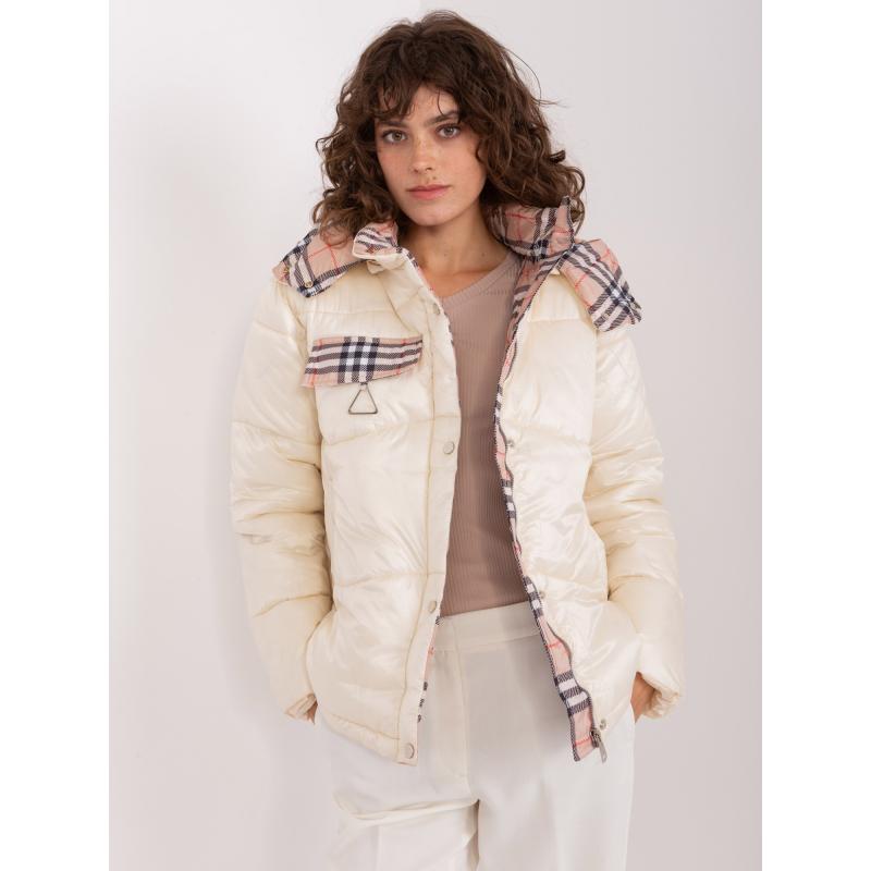 Dámská bunda s kapucí SOI světle béžová